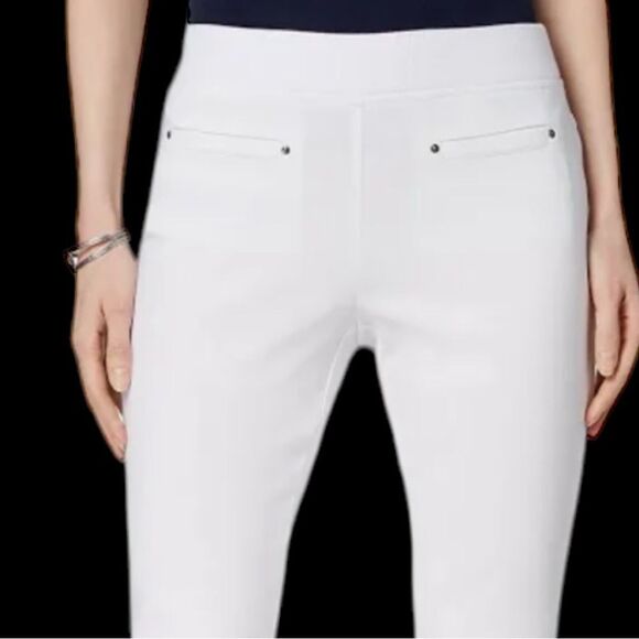 Style &Co white stretchy pull on pants! New - Picture 1 of 7